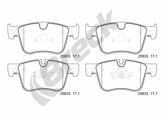 Set placute frana,frana disc 25833 00 701 00 BRECK